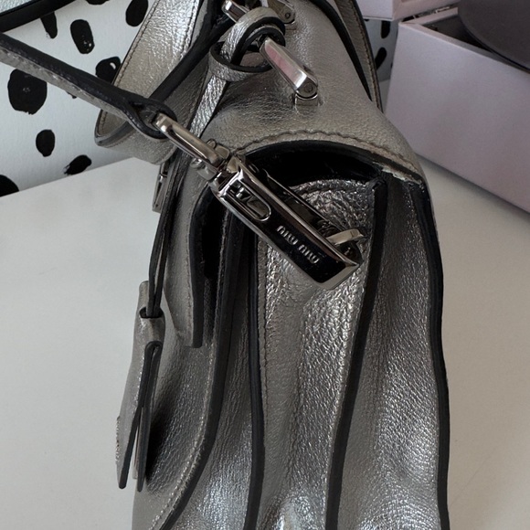 Miu Miu Cromo Madras Bandoliera Shoulder Bag - Picture 4 of 10